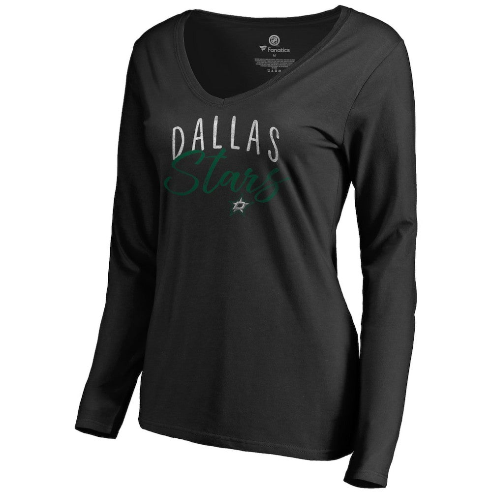 NHL Dallas Stars Women's Graceful Long Sleeve V-Neck T-Shirt
