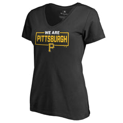 Black Pittsburgh Pirates Women's We Are Icon V-Neck T-Shirt