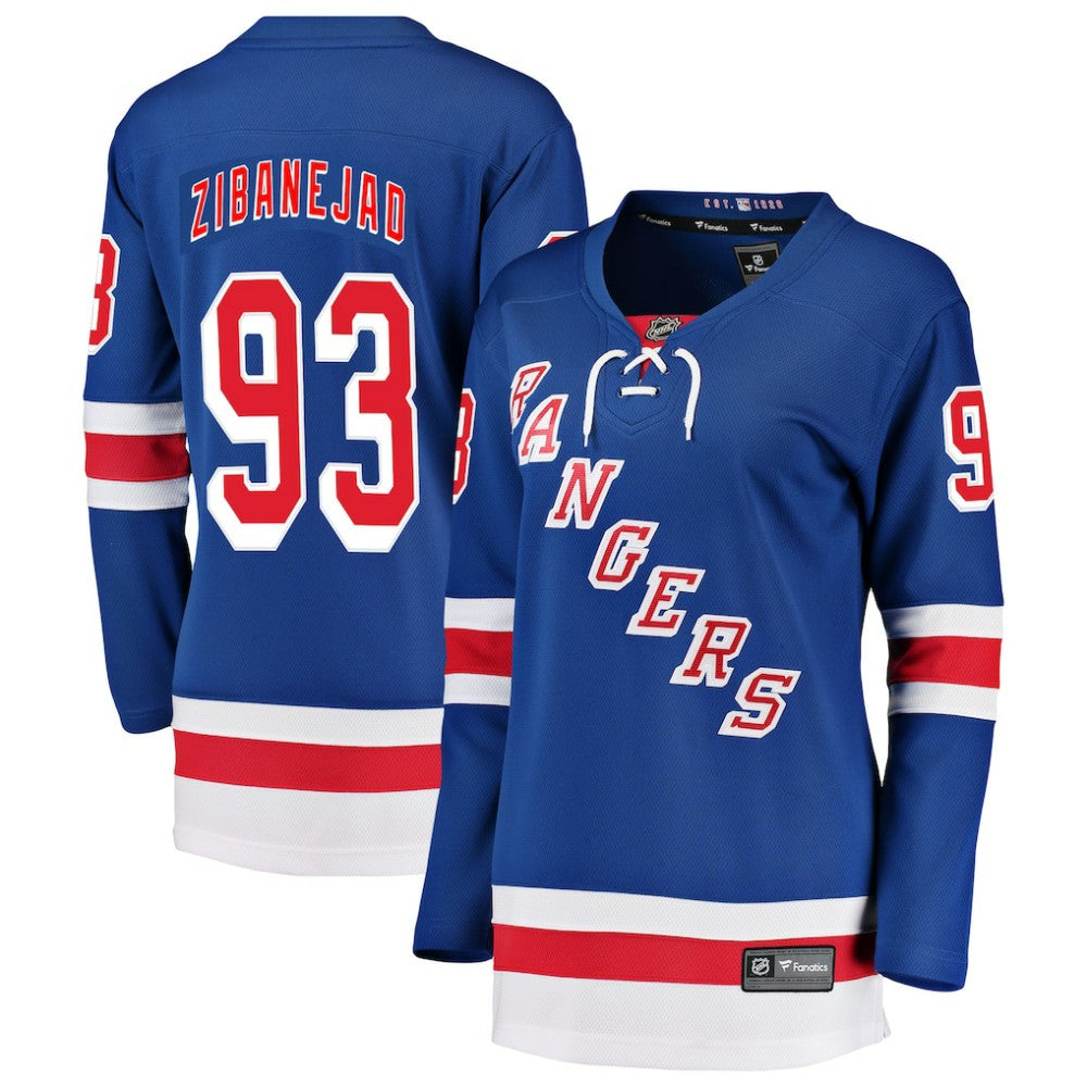 NHL Mika Zibanejad New York Rangers Fanatics Women's Breakaway Player Jersey