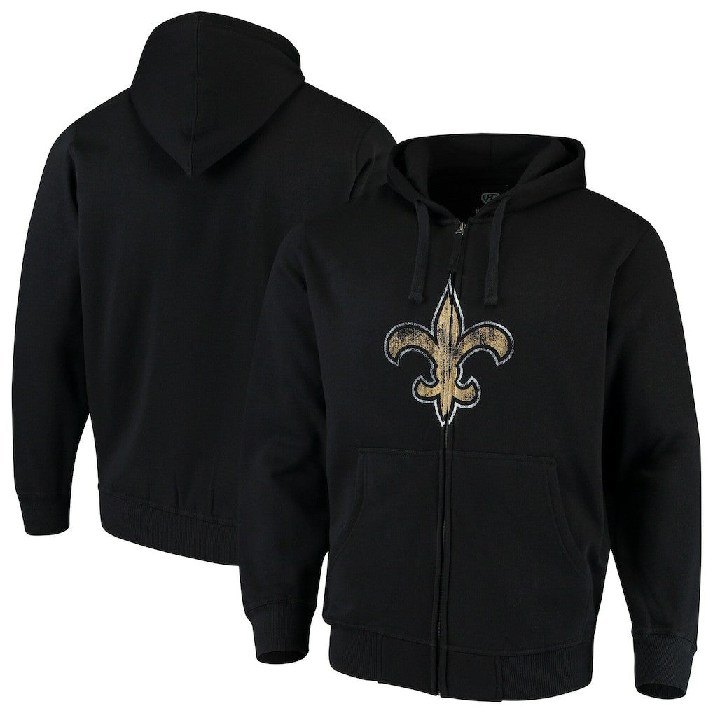 G-III Sports by Carl Banks Primary Logo Full-Zip Hoodie - New Orleans Saints Hoodies