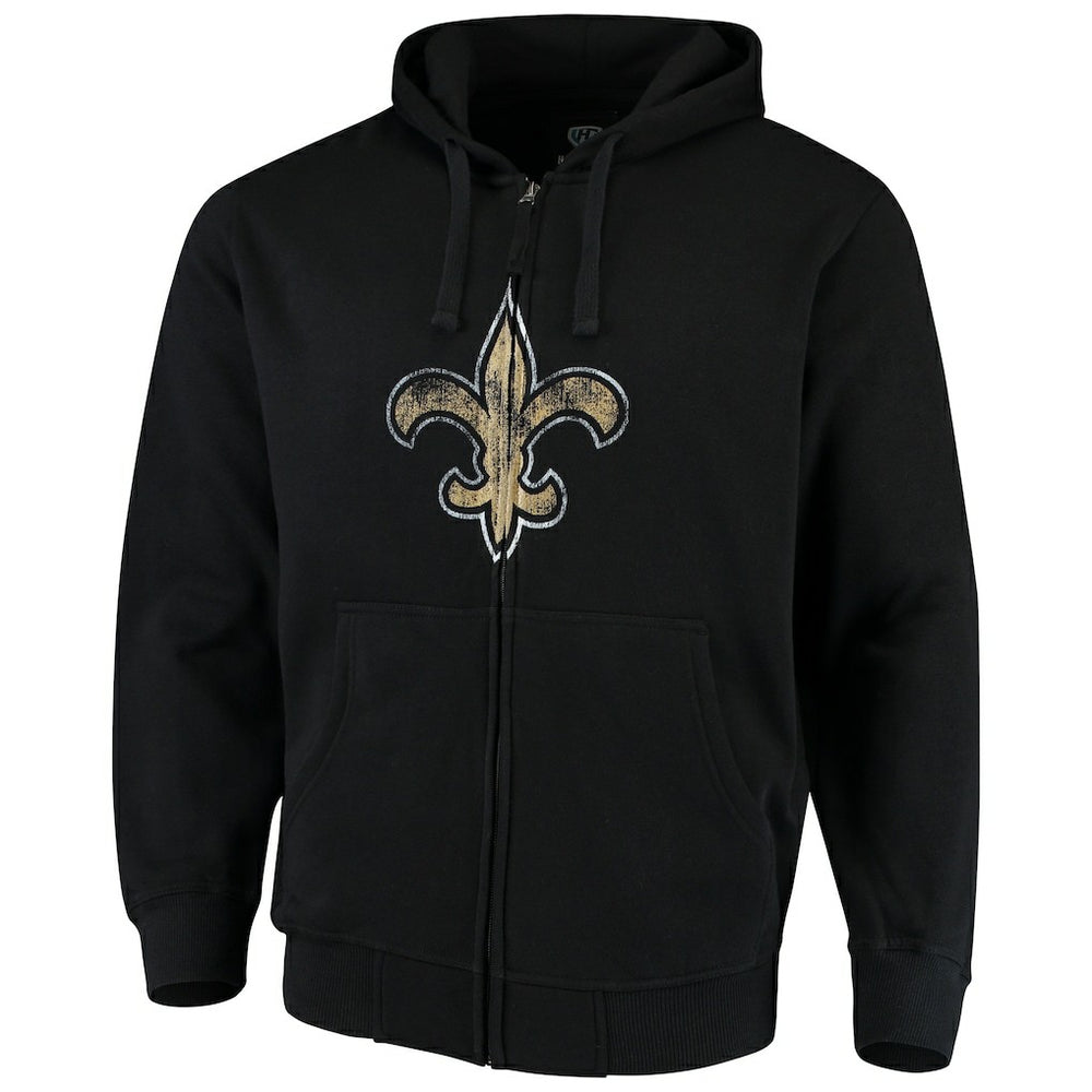 G-III Sports by Carl Banks Primary Logo Full-Zip Hoodie - New Orleans Saints Hoodies