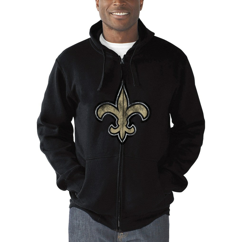 G-III Sports by Carl Banks Primary Logo Full-Zip Hoodie - New Orleans Saints Hoodies