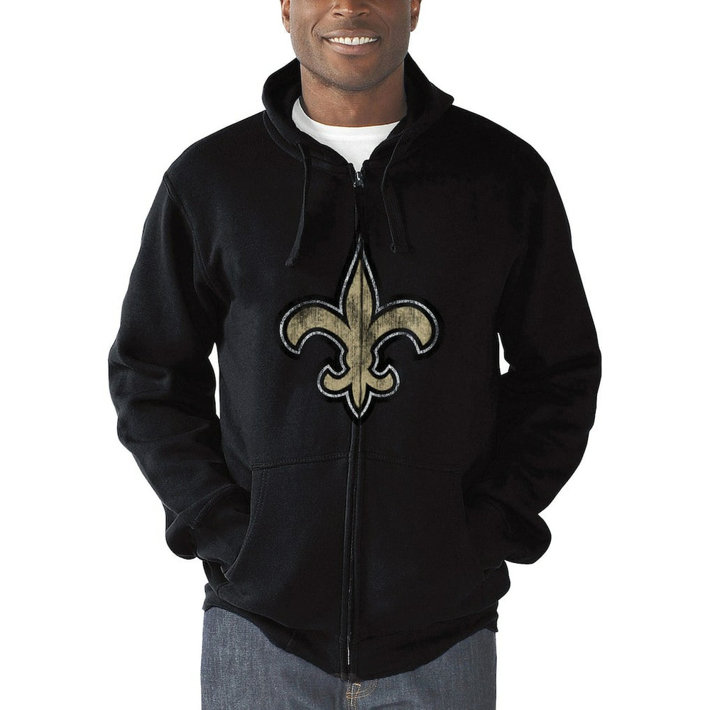 G-III Sports by Carl Banks Primary Logo Full-Zip Hoodie - New Orleans Saints Hoodies