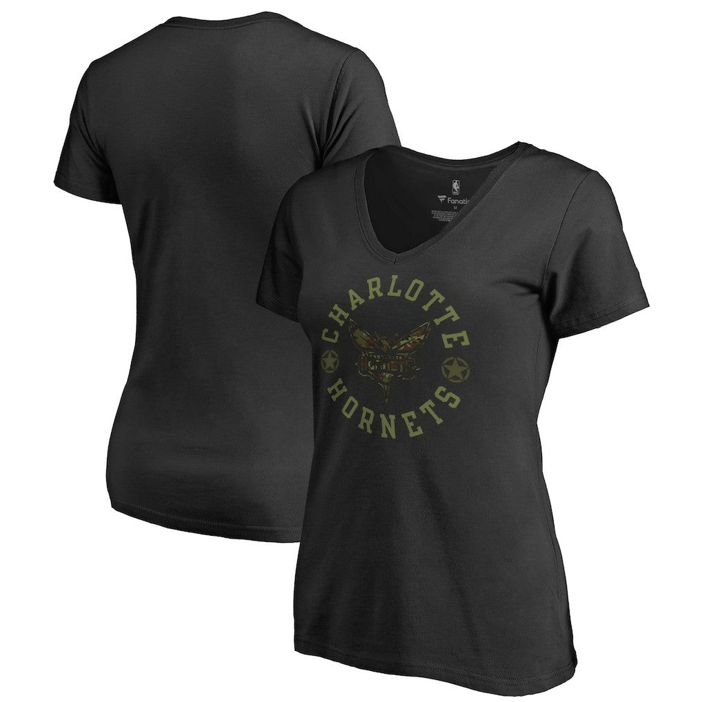 Charlotte Hornets Women's Liberty V-Neck T-Shirt