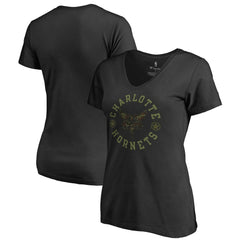 Charlotte Hornets Women's Liberty V-Neck T-Shirt