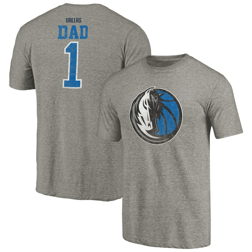 Dallas Mavericks Greatest Dad Tri-Blend T-Shirt sale