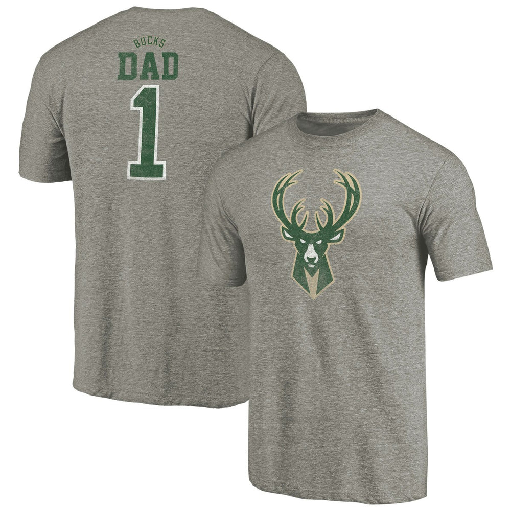 Milwaukee Bucks Greatest Dad Tri-Blend T-Shirt