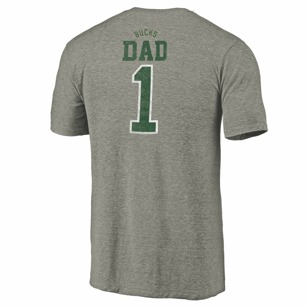 Milwaukee Bucks Greatest Dad Tri-Blend T-Shirt