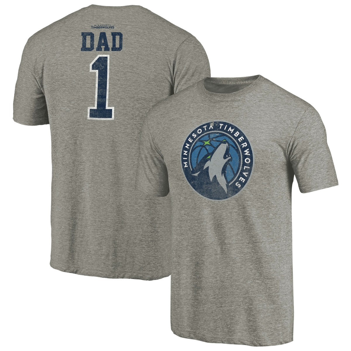 Minnesota Timberwolves Greatest Dad Tri-Blend T-Shirt