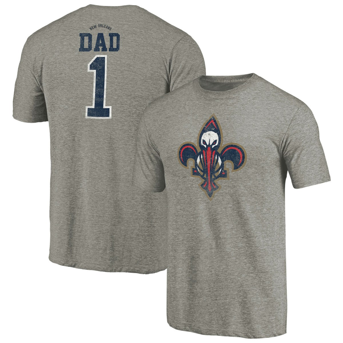 New Orleans Pelicans Greatest Dad Tri-Blend T-Shirt