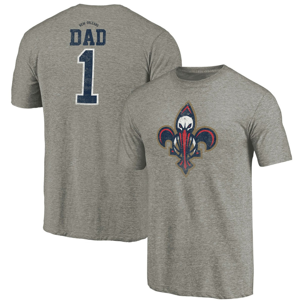 New Orleans Pelicans Greatest Dad Tri-Blend T-Shirt