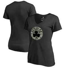 Boston Celtics Women's Cloak Camo V-Neck T-Shirt