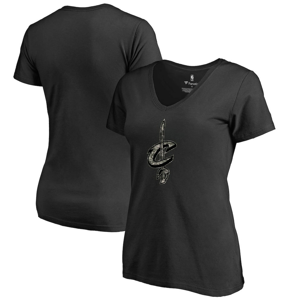 Cleveland Cavaliers Women's Cloak Camo V-Neck T-Shirt sale