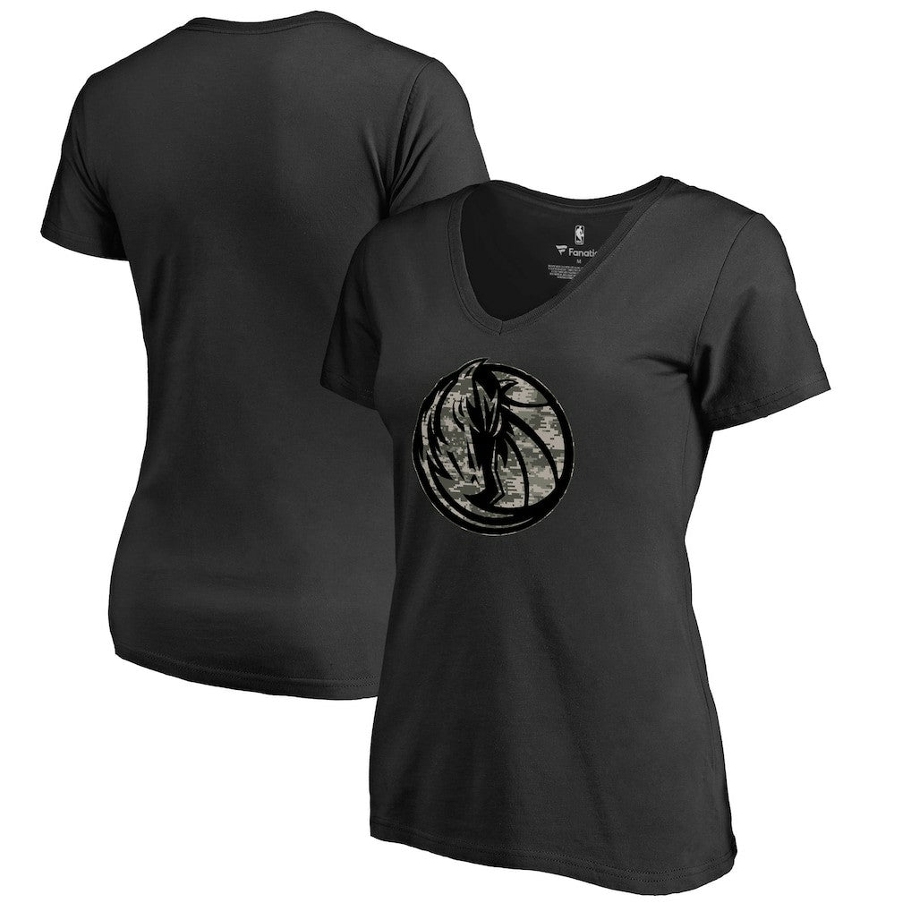 Dallas Mavericks Women's Cloak Camo V-Neck T-Shirt sale