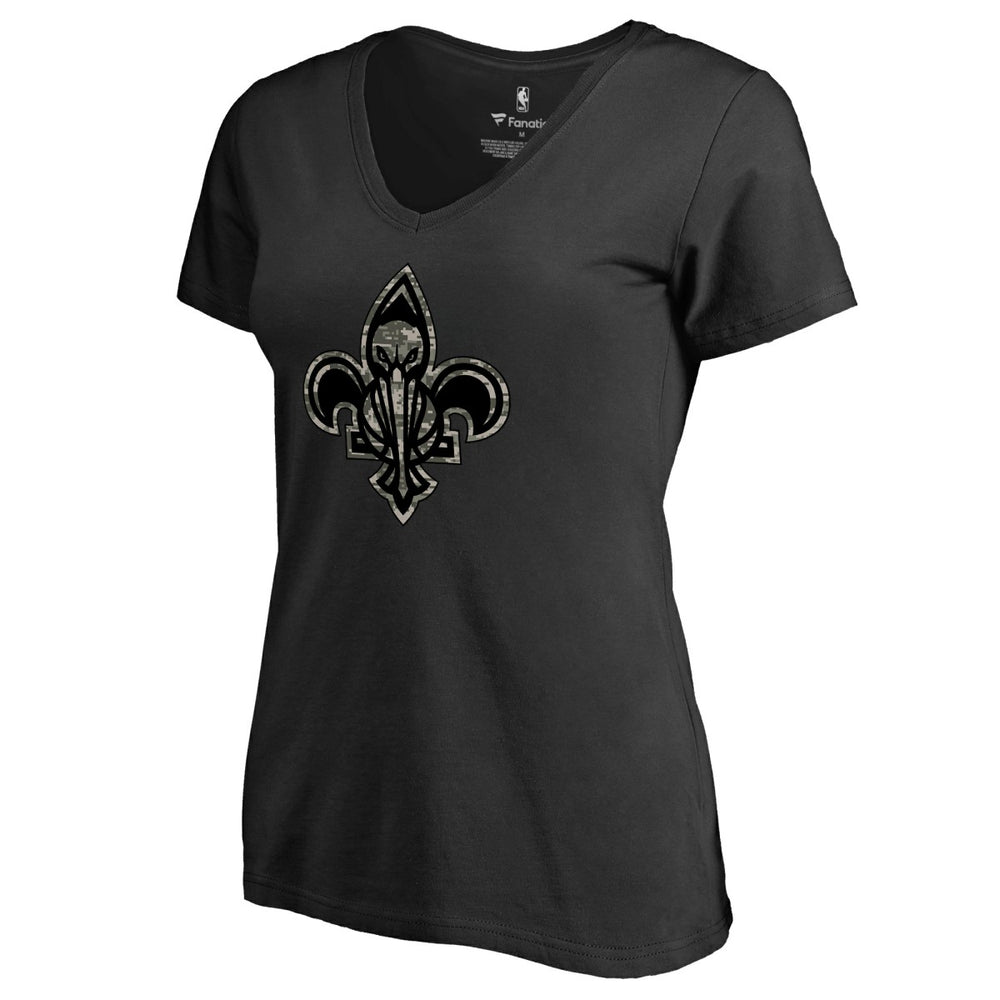New Orleans Pelicans Women's Cloak Camo V-Neck T-Shirt