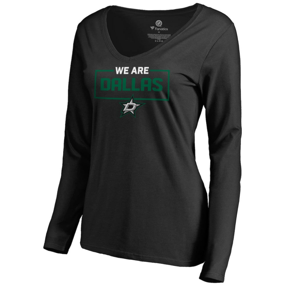 NHL Dallas Stars Women's Iconic Collection We Are Long Sleeve V-Neck T-Shirt
