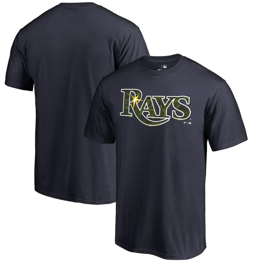 Navy Tampa Bay Rays Armed Forces Wordmark T-Shirt