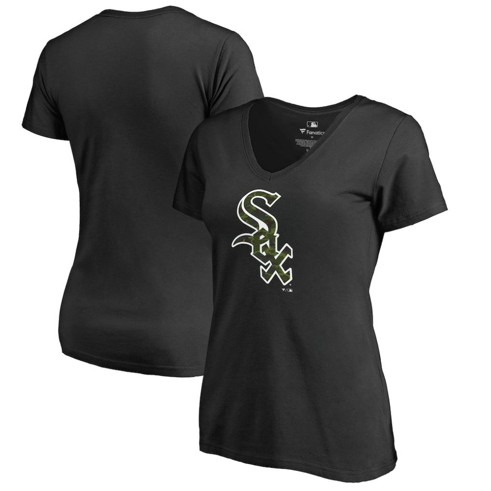 Black Chicago White Sox Women's Armed Forces Wordmark T-Shirt