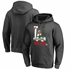 Heathered Charcoal Los Angeles Dodgers Hometown Collection Cali Flag Pullover Hoodie