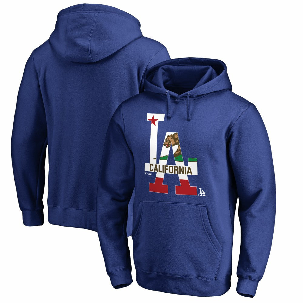 Royal Los Angeles Dodgers Hometown Collection Cali Flag Pullover Hoodie