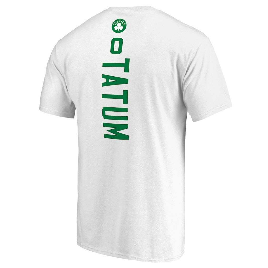 Jayson Tatum Boston Celtics Backer Name & Number T-Shirt