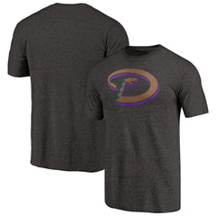 Heathered Black Arizona Diamondbacks Cooperstown Collection Forbes Tri-Blend T-Shirt