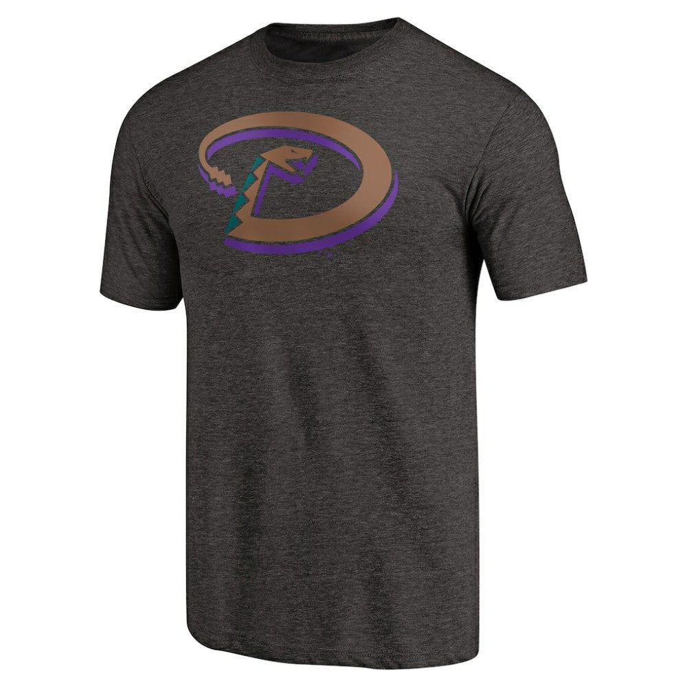 Heathered Black Arizona Diamondbacks Cooperstown Collection Forbes Tri-Blend T-Shirt