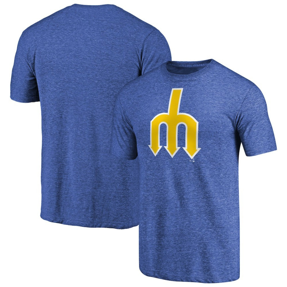 Heathered Royal Seattle Mariners Cooperstown Collection Forbes Tri-Blend T-Shirt