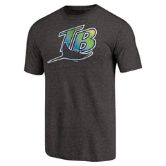 Heathered Black Tampa Bay Rays Cooperstown Collection Forbes Tri-Blend T-Shirt