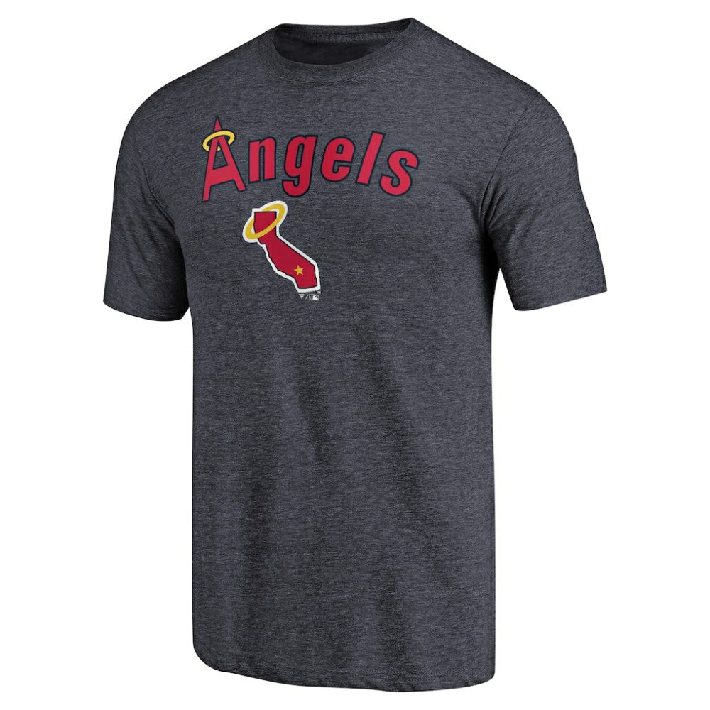 Navy California Angels Vintage Cooperstown Collection Wahconah Tri-Blend T-Shirt