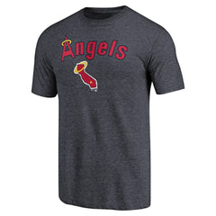 Navy California Angels Vintage Cooperstown Collection Wahconah Tri-Blend T-Shirt