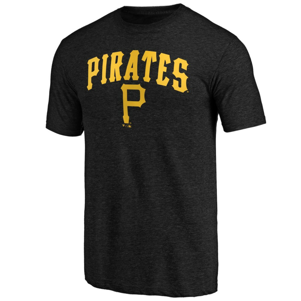 Black Pittsburgh Pirates Vintage Cooperstown Collection Wahconah Tri-Blend T-Shirt