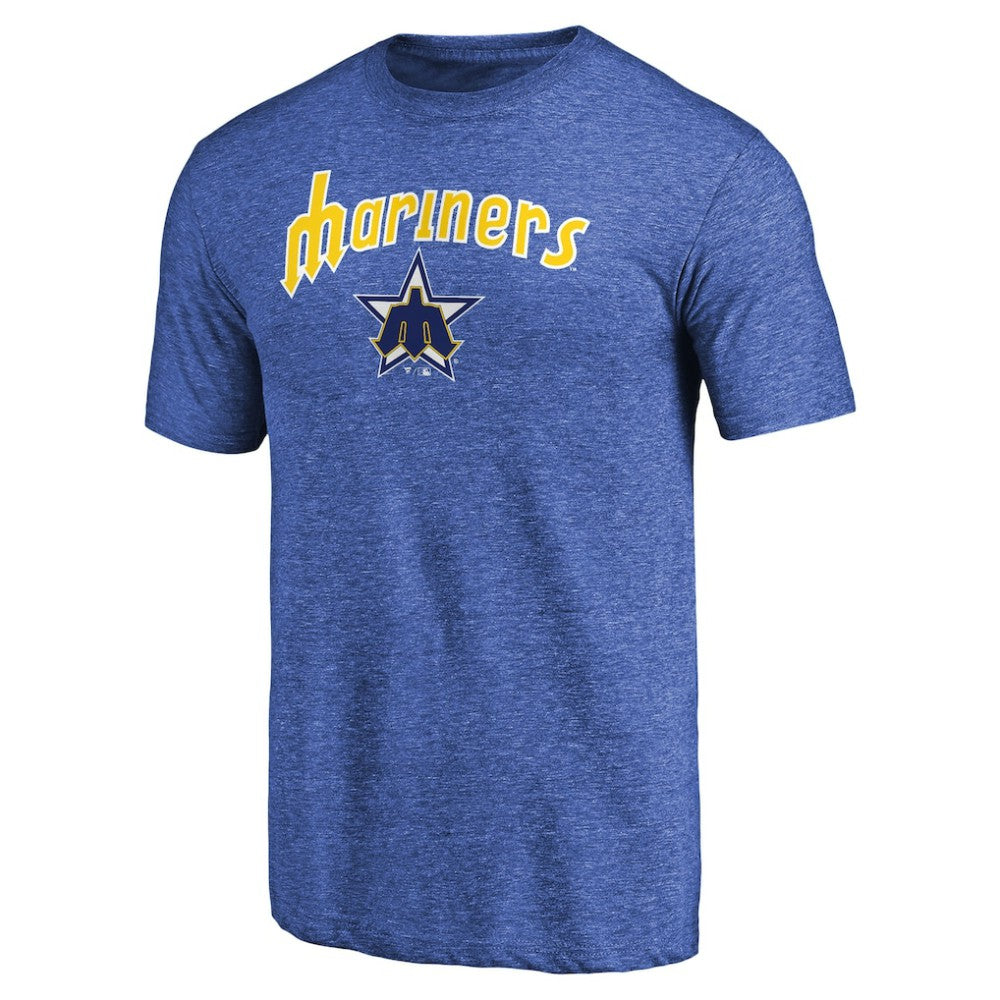 Blue Seattle Mariners Vintage Cooperstown Collection Wahconah Tri-Blend T-Shirt