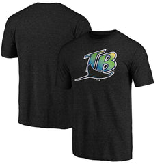 Black Tampa Bay Rays Vintage Cooperstown Collection Wahconah Tri-Blend T-Shirt