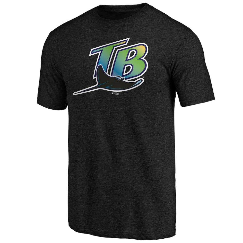 Black Tampa Bay Rays Vintage Cooperstown Collection Wahconah Tri-Blend T-Shirt