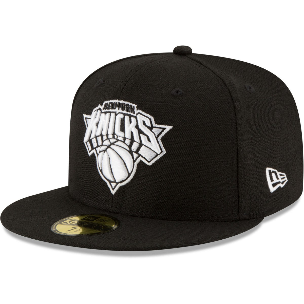 New Era New York Knicks Black & White Logo 59FIFTY Fitted Hat