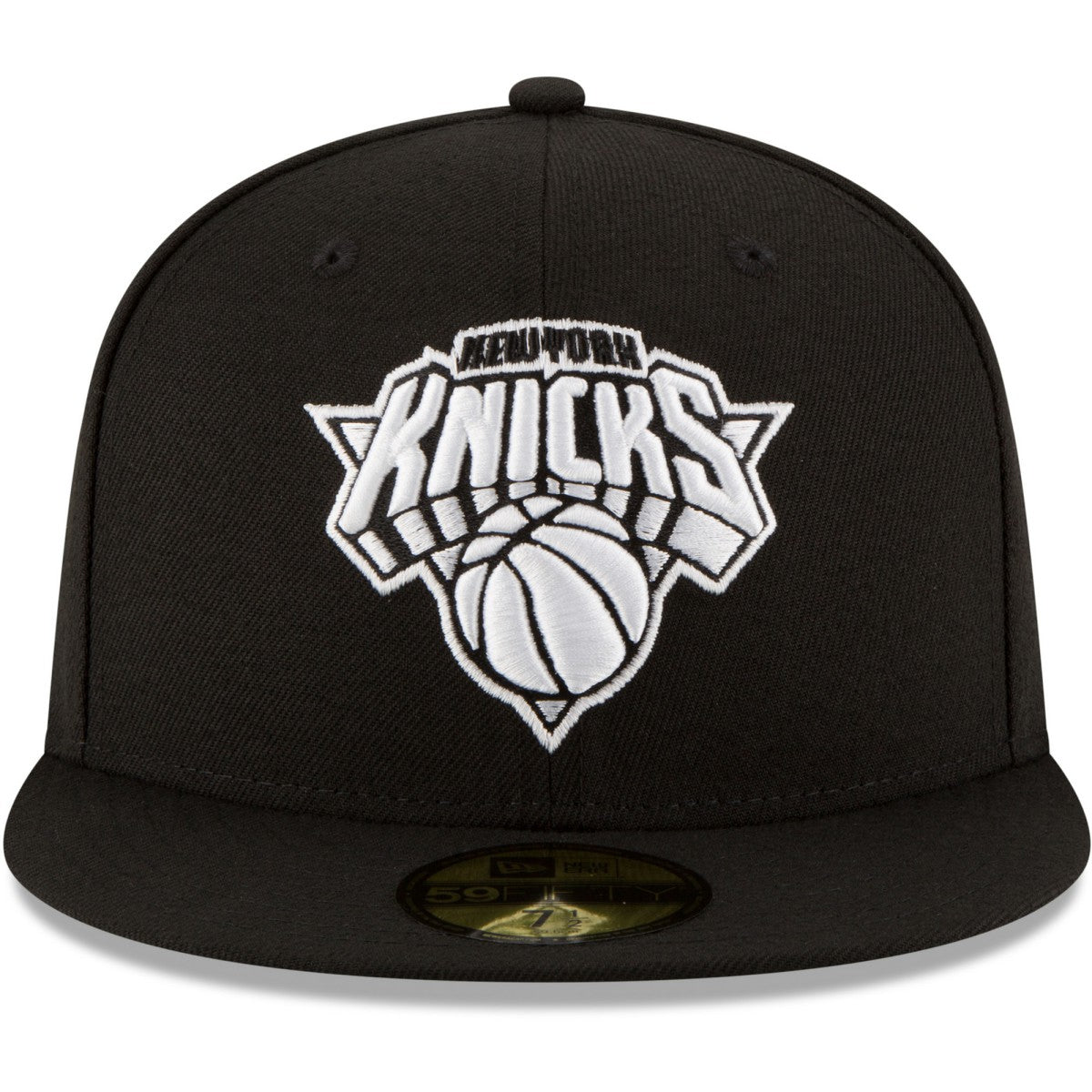 New Era New York Knicks Black & White Logo 59FIFTY Fitted Hat