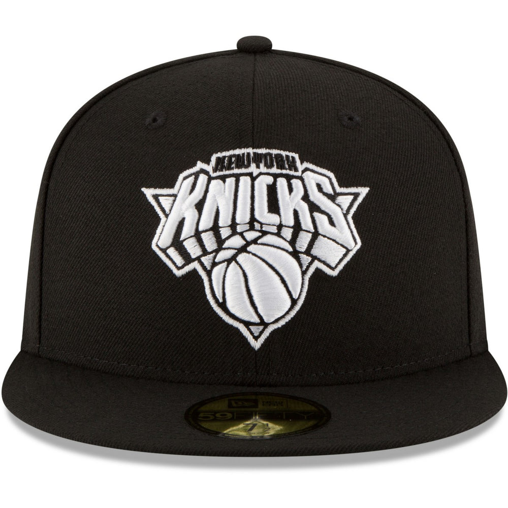 New Era New York Knicks Black & White Logo 59FIFTY Fitted Hat