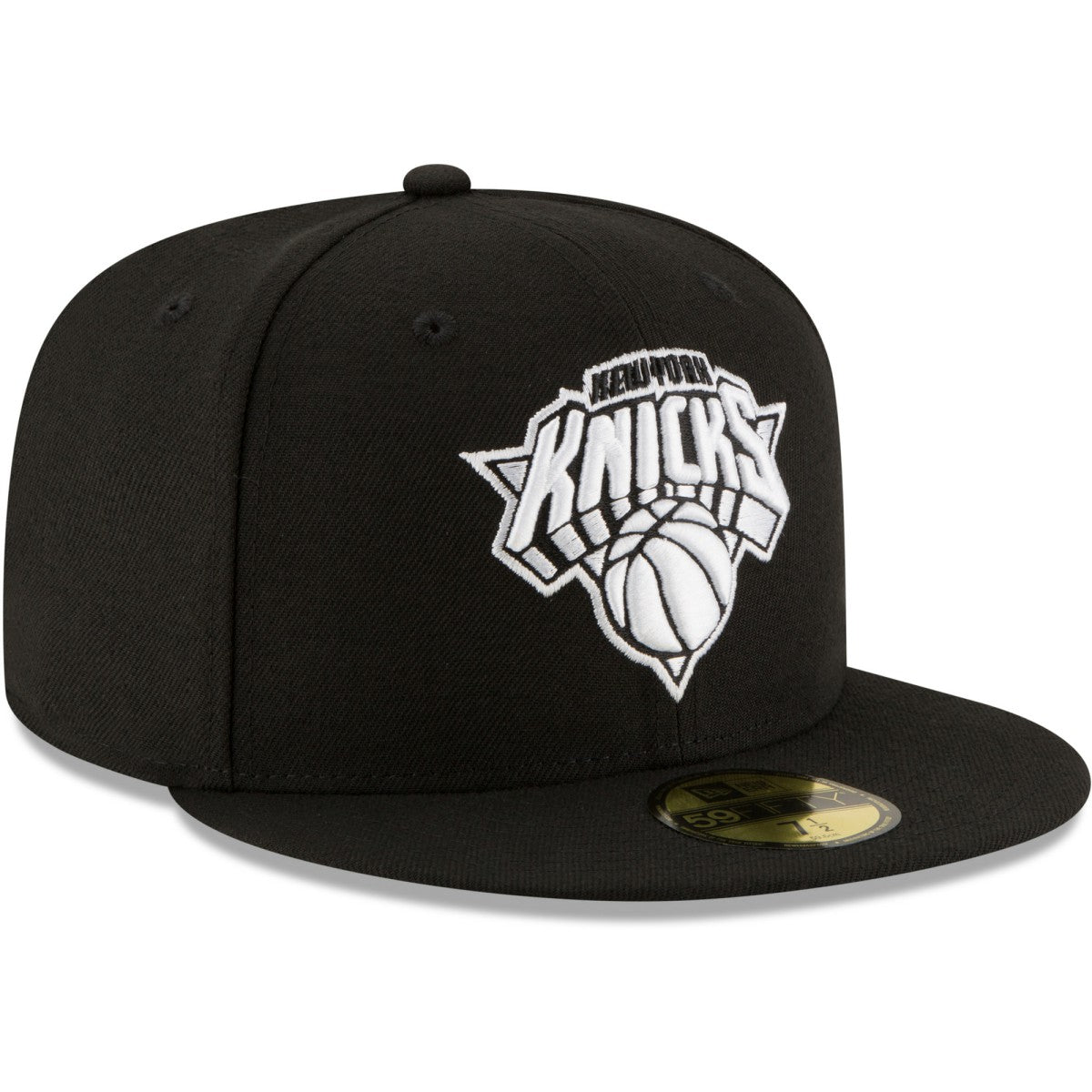 New Era New York Knicks Black & White Logo 59FIFTY Fitted Hat