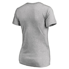 Heathered Gray Los Angeles Dodgers Women's Hometown Collection Determined V-Neck T-Shirt