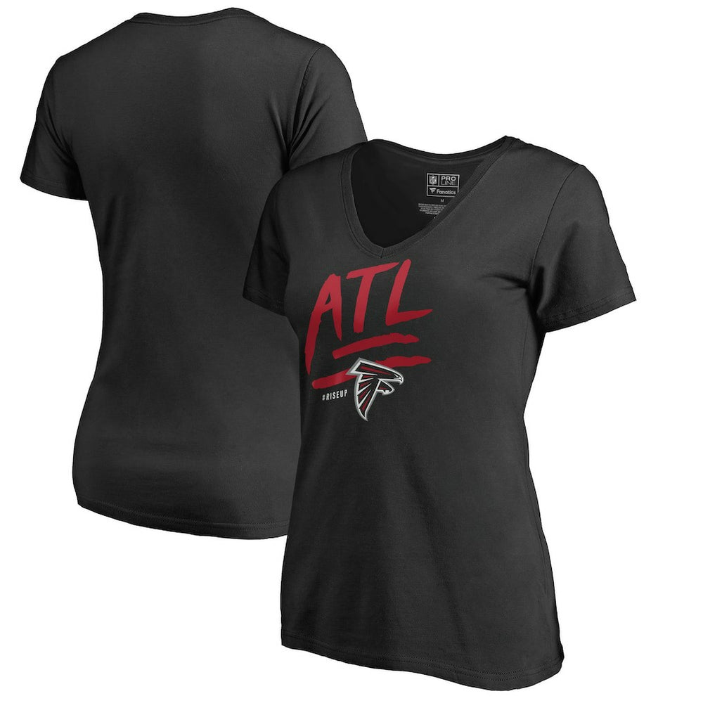 Women's Rise Up V-Neck T-Shirt - Atlanta Falcons T-shirts