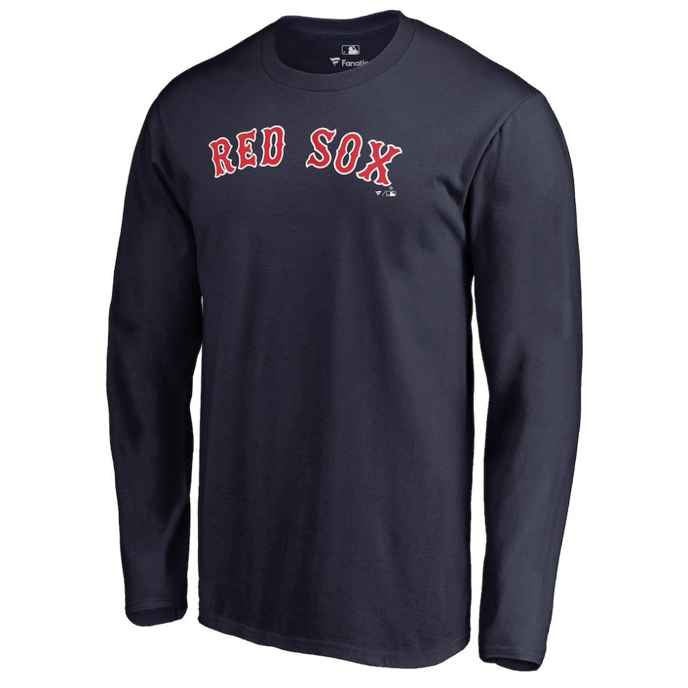 Navy Boston Red Sox Team Wordmark Long Sleeve T-Shirt