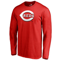 Red Cincinnati Reds Team Wordmark Long Sleeve T-Shirt