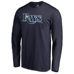 Navy Tampa Bay Rays Team Wordmark Long Sleeve T-Shirt