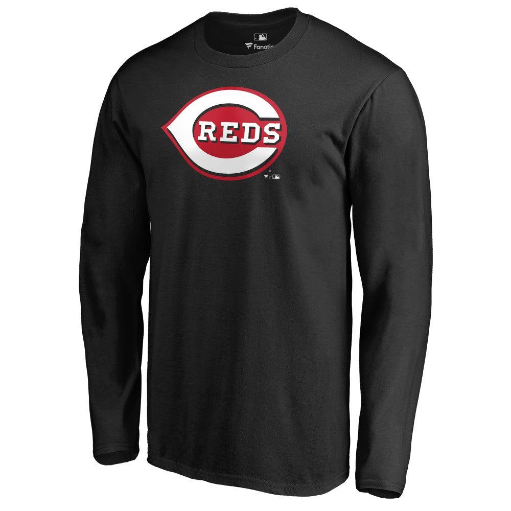 Black Cincinnati Reds Team Wordmark Long Sleeve T-Shirt