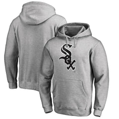 Heather Gray Chicago White Sox Official Wordmark Fitted Pullover Hoodie