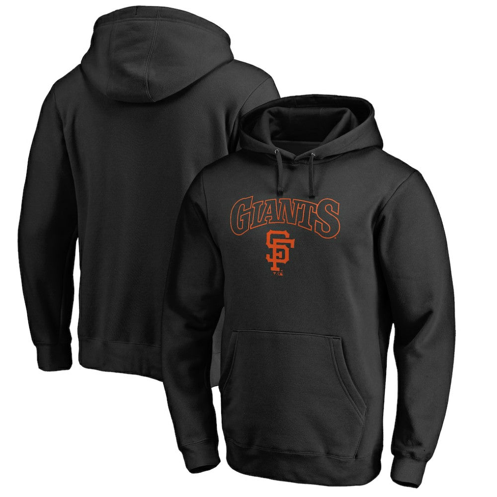 Black San Francisco Giants Vintage Cooperstown Collection Wahconah Fitted Pullover Hoodie