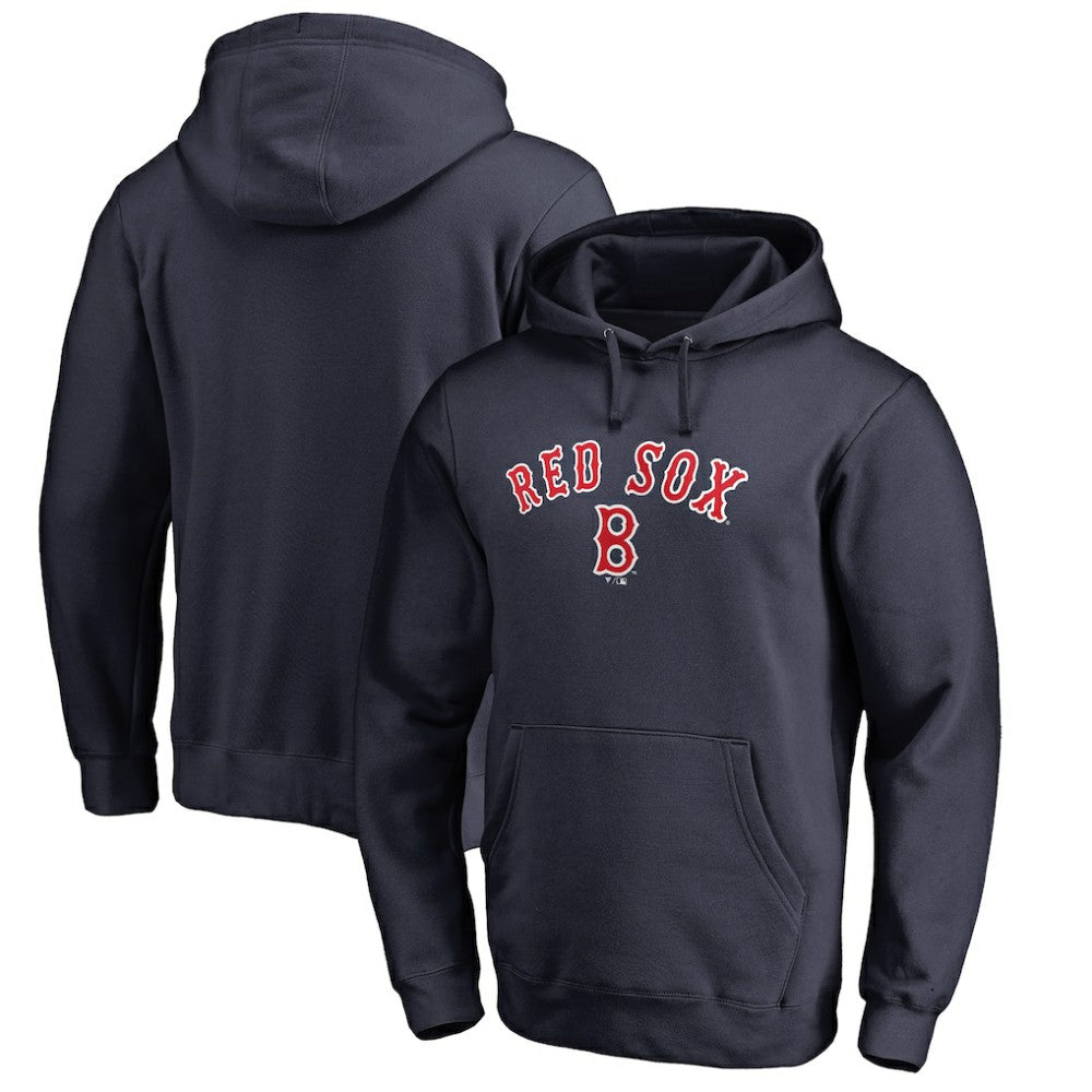 Navy Boston Red Sox Vintage Cooperstown Collection Wahconah Fitted Pullover Hoodie