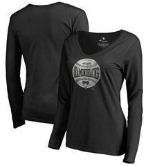 Black Arizona Diamondbacks Women's Cooperstown Collection Slider Long Sleeve V-Neck T-Shirt