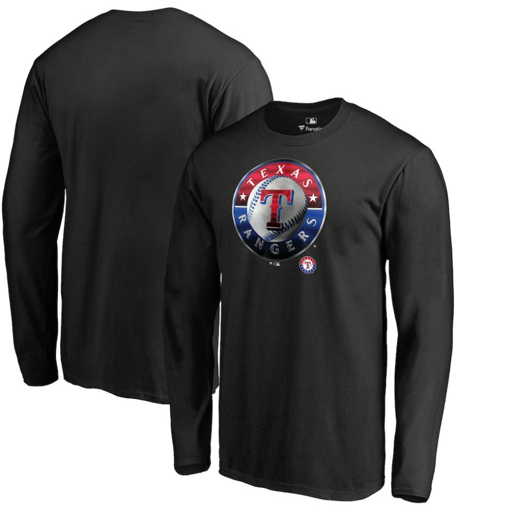 Black Texas Rangers Midnight Mascot Long Sleeve T-Shirt